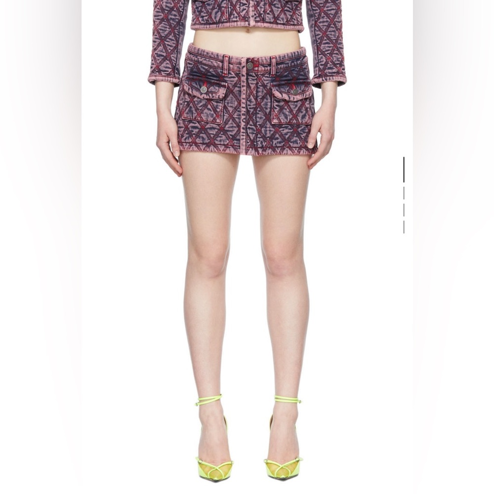 Diesel Pink De-Ron-FS1 Mini Skirt